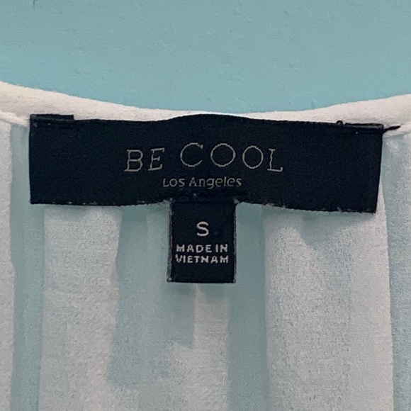 BE COOL Los Angeles White Flowy Shirt - Picture 3 of 4